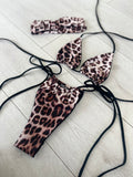 MINIMAL BIKINI + HEADBAND SET - LEOPARD