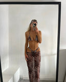 MINIMAL LEOPARD MAXI SKIRT BIKINI SET