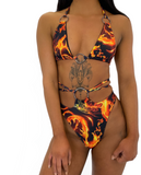 THE O-RING BIKINI - FLAMES (custom colours available)